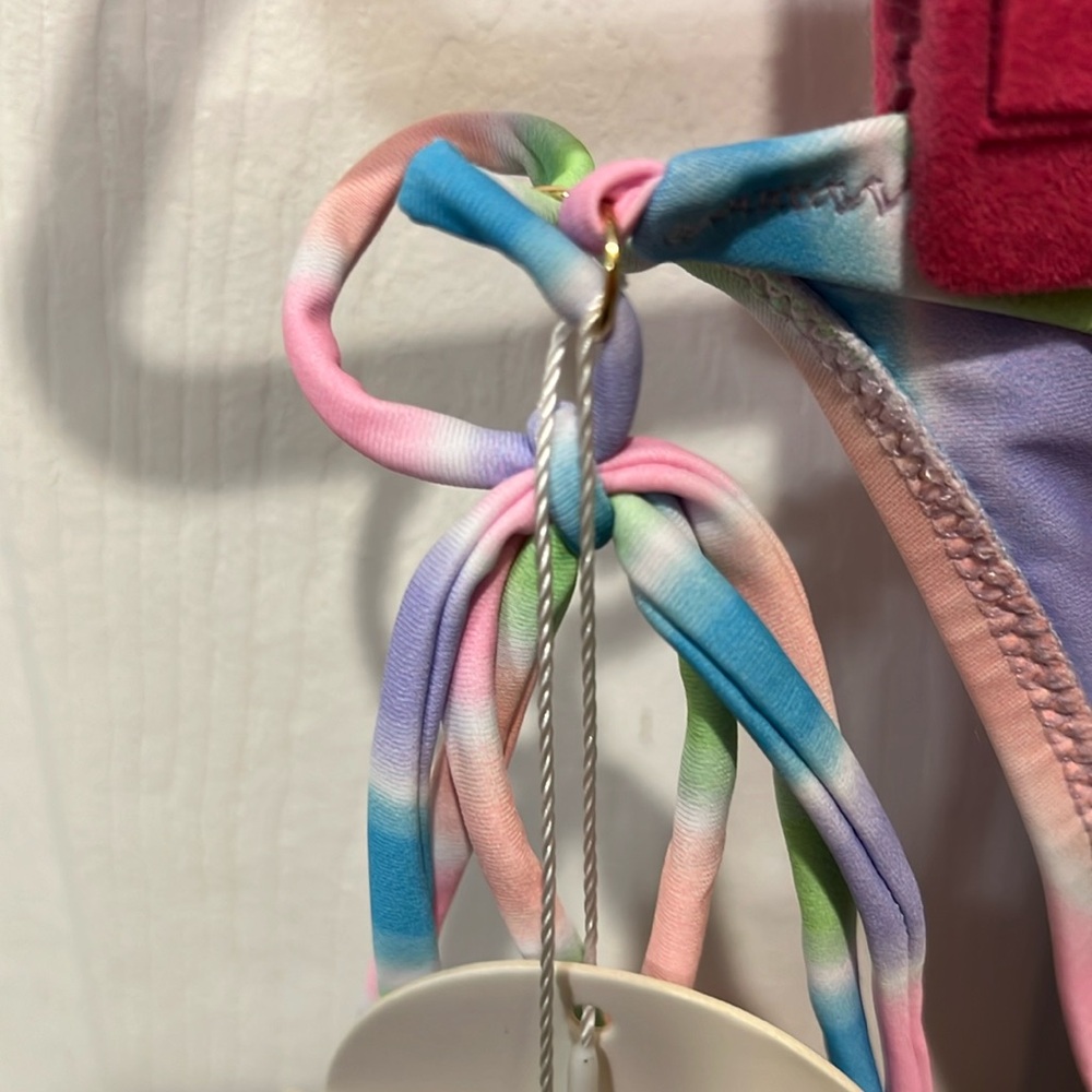 NWT Kulani Kinis Fun Full Coverage Tie Side Bikini Bottom in Fairy Floss Color! - Picture 4 of 8